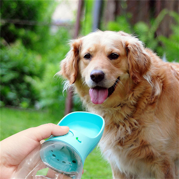 Tragbare Haustier-Wasserflasche für Unterwegs – 350ml, Auslaufsicher