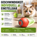Interaktiver Elektrischer Katzenball – Automatisches Rollspielzeug für Katzen & Kätzchen | USB-aufladbar, leise & bissfest