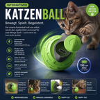 Interaktiver Elektrischer Katzenball – Automatisches Rollspielzeug für Katzen & Kätzchen | USB-aufladbar, leise & bissfest